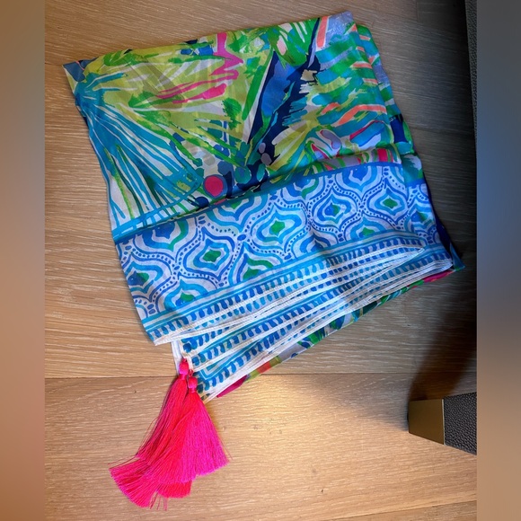 Lilly Pulitzer Willa Silk Scarf in Purrfect - Picture 1 of 2